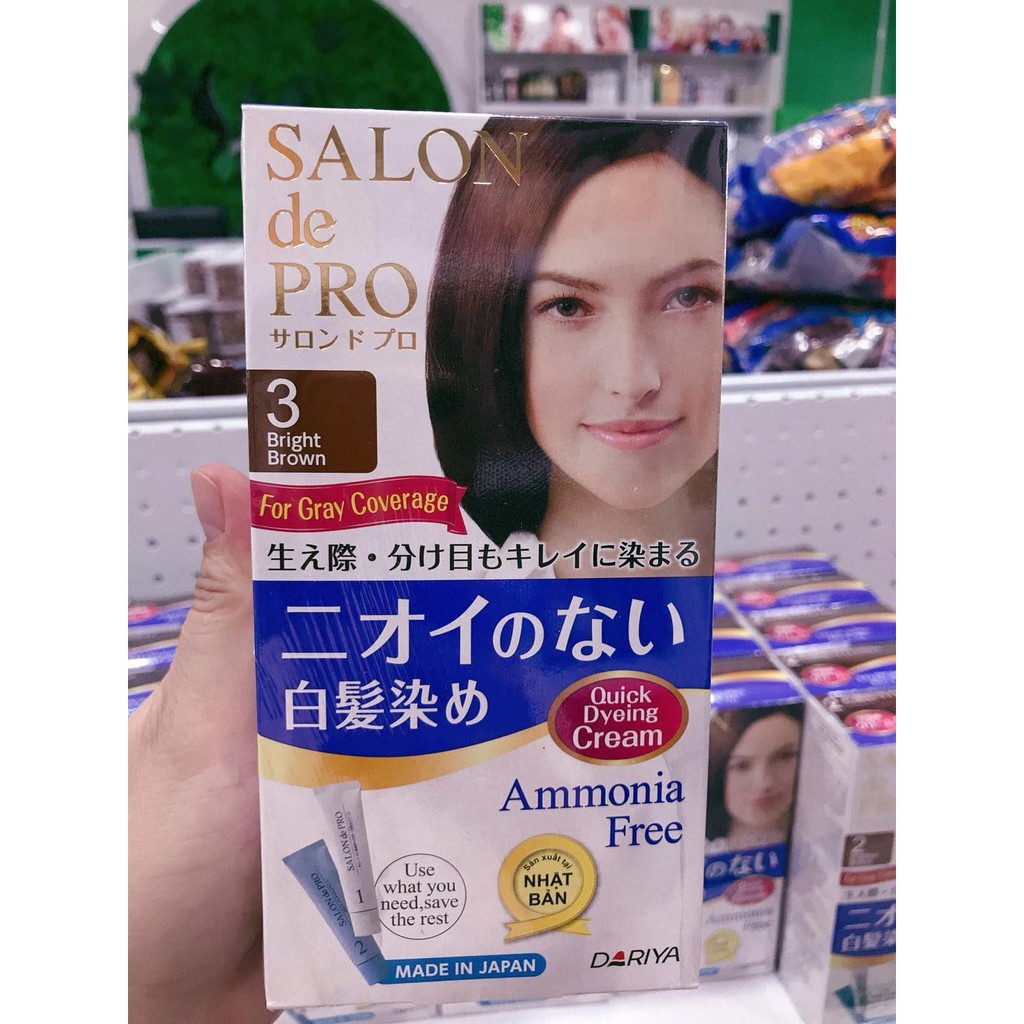 Thử ngay thuốc nhuộm tóc nữ phủ bạc Salon de Pro Nhật Bản để tạo nên một lớp phủ bạc tự nhiên và rất đẹp trên tóc của bạn. Với công nghệ tiên tiến, sản phẩm sẽ giữ màu lâu và không gây tổn thương cho tóc của bạn. Hãy để tóc bạn trở nên hoàn hảo hơn với sản phẩm này.