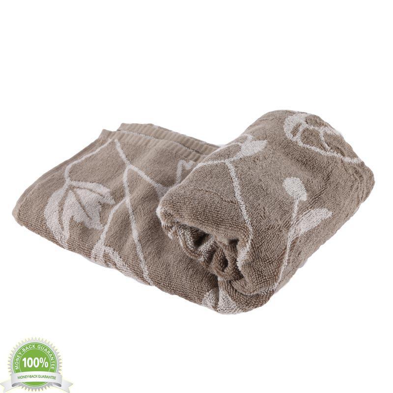 Khăn tắm Organic hoa văn bông hoa Topvalu 70X140 412G