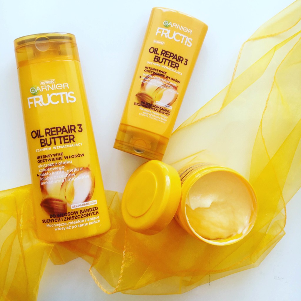 Bộ gội xả Garnier Fructis - Wunder Butter - Cho tóc khô