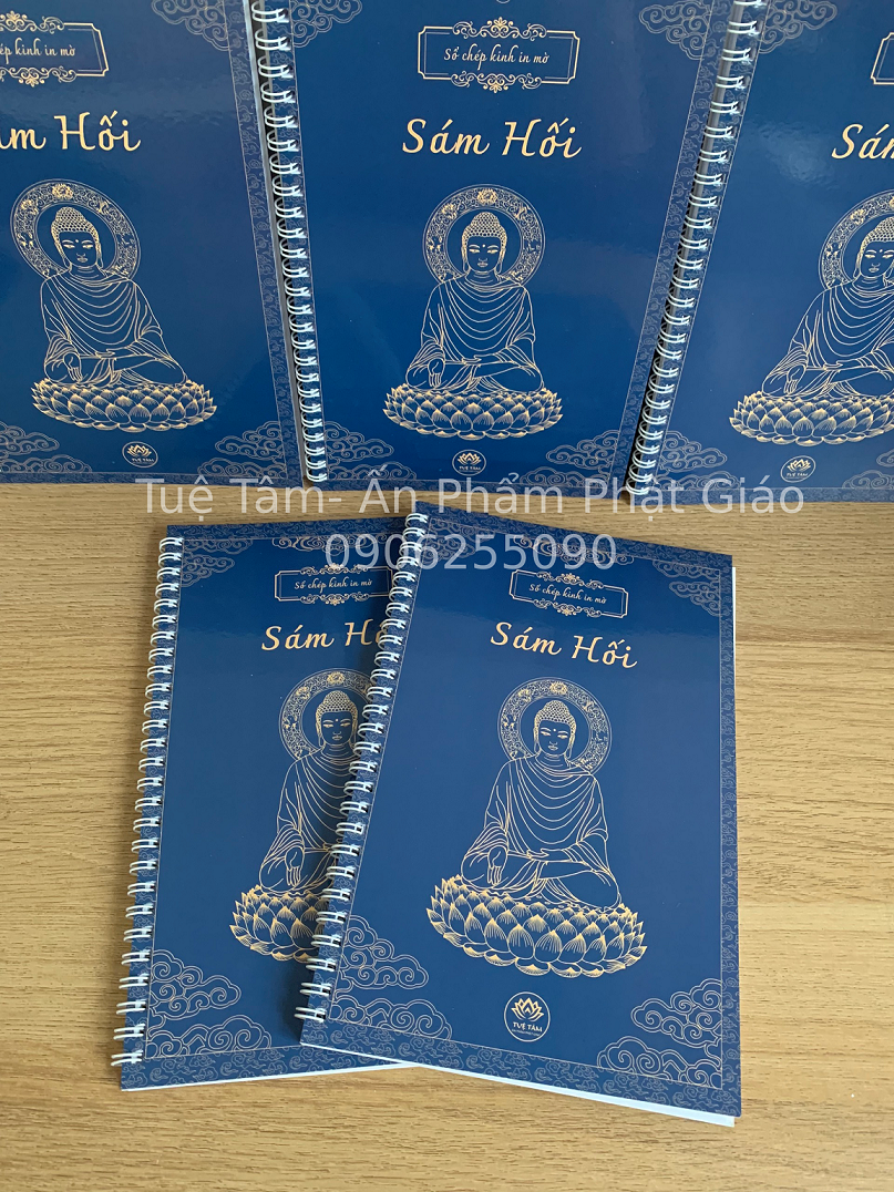Sổ chép kinh Sám Hối in chữ mờ