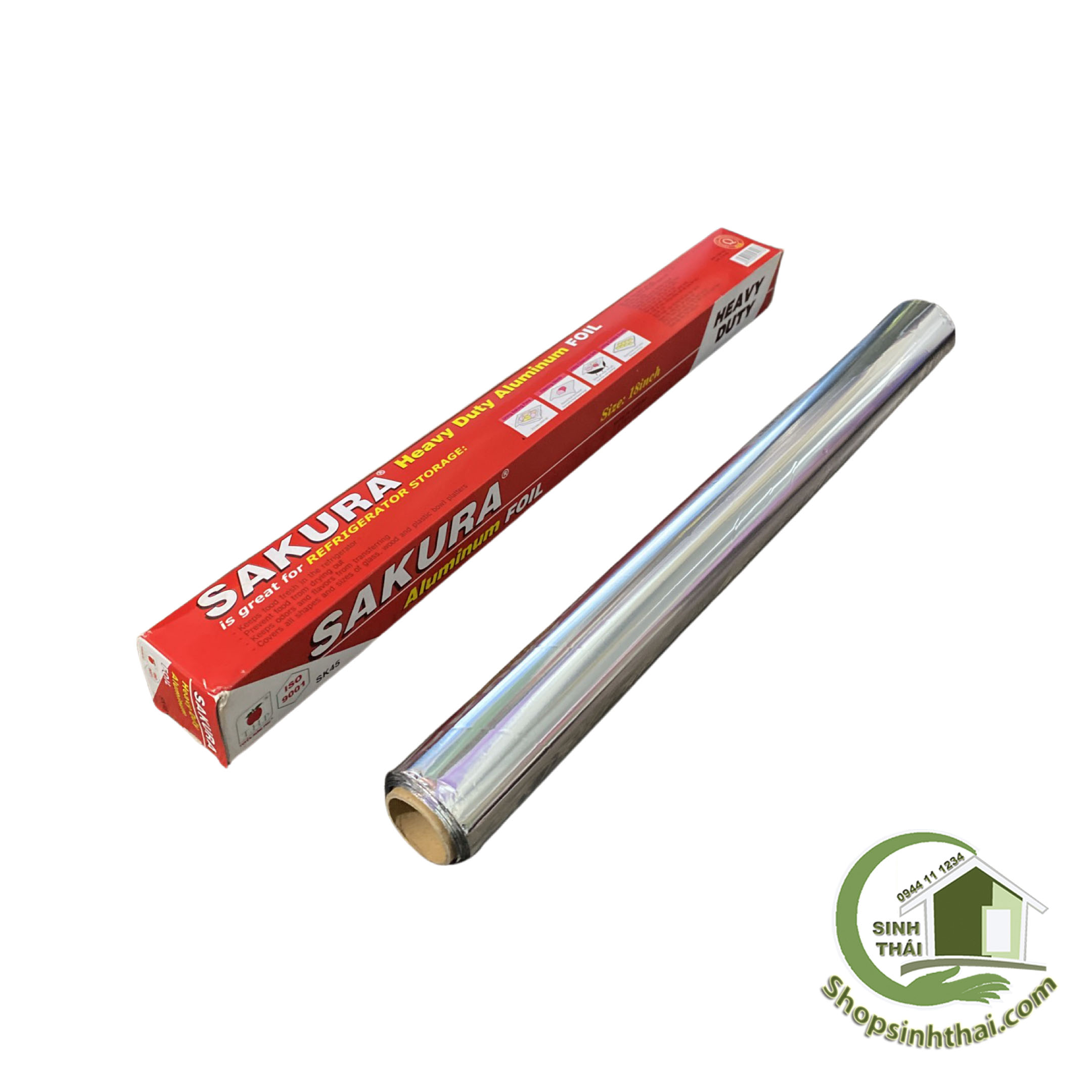 Giấy bạc nướng thịt cá cuộn 5m x khổ 45cm