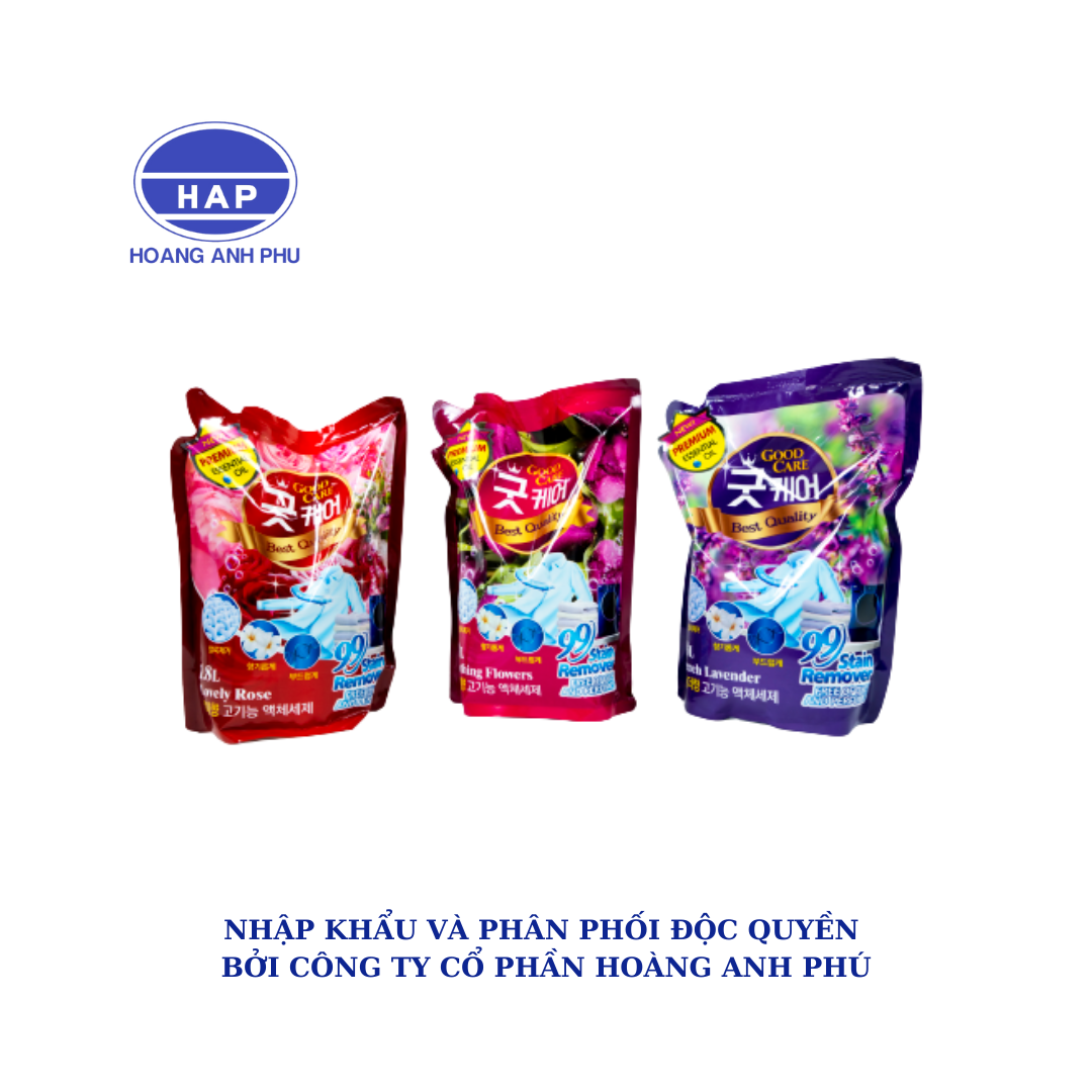 Nước giặt Good Care 1,8L (Hương hoa hồng, Lavender, Ngàn hoa)
