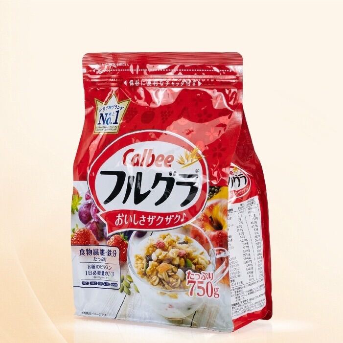 Ngũ cốc ăn sáng Calbee hoa quả Nhật 800g [HSD 3/ 2024]