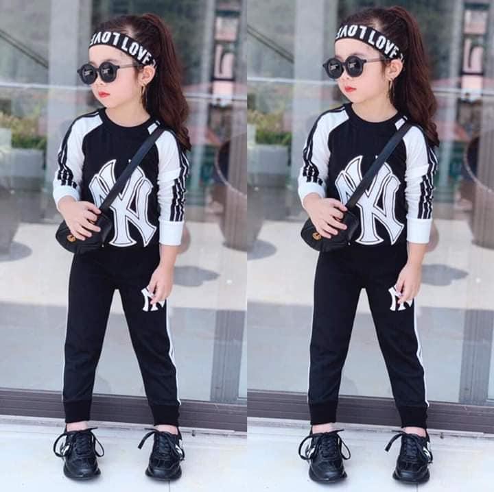 bộ thể thao dài tay cotton len cho bé