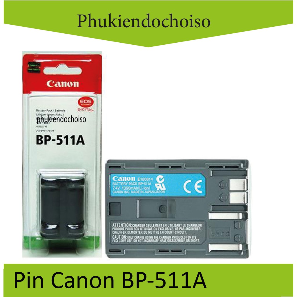 Pin máy ảnh canon bp-511a, dung lượng cao