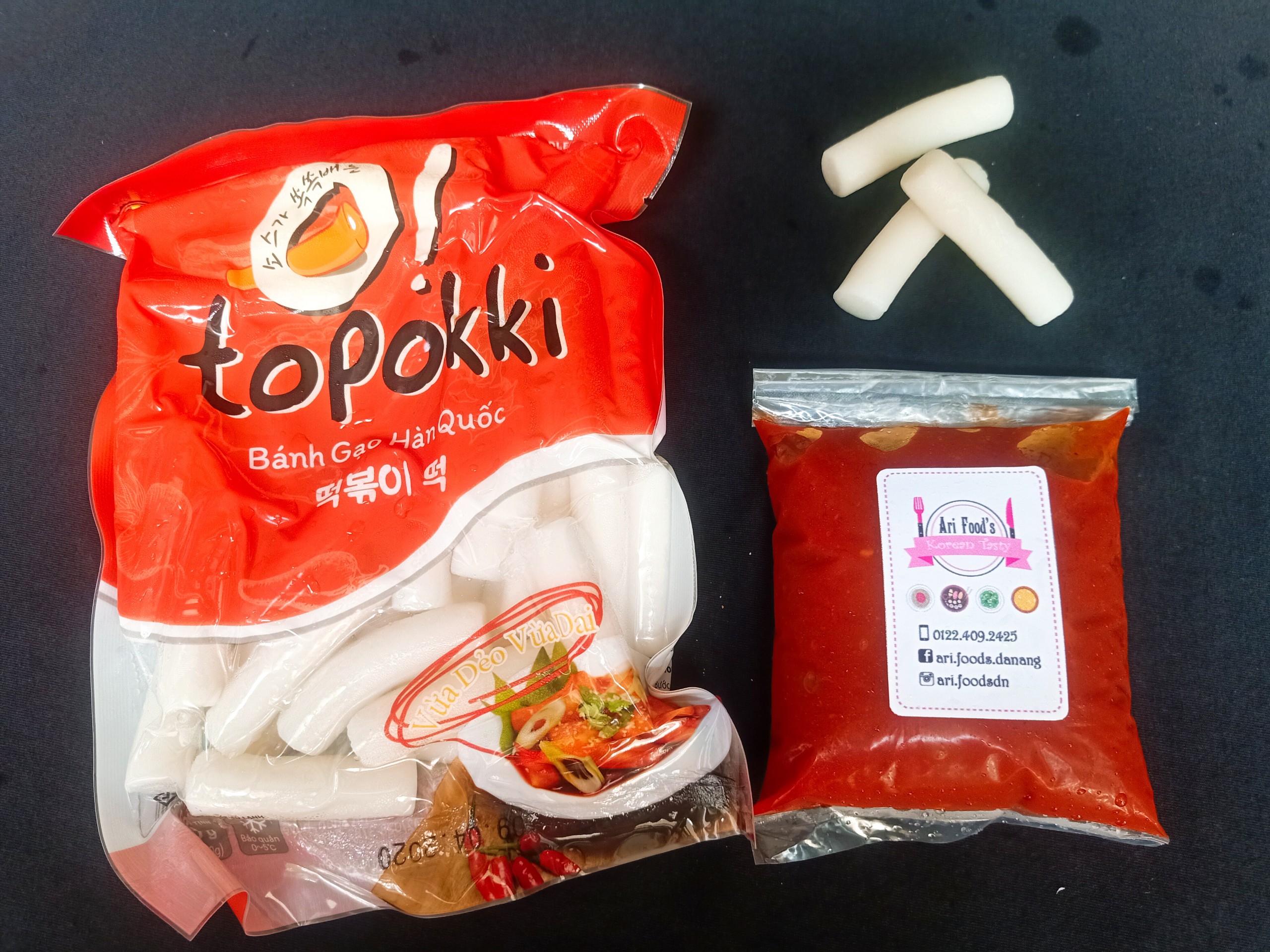 Combo Tokbokki Bánh Gạo Truyền Thống 500gr + Sốt Gochujang Pha Sẵn 100gr [SIÊU NGON, SIÊU CHẤT LƯỢNG]