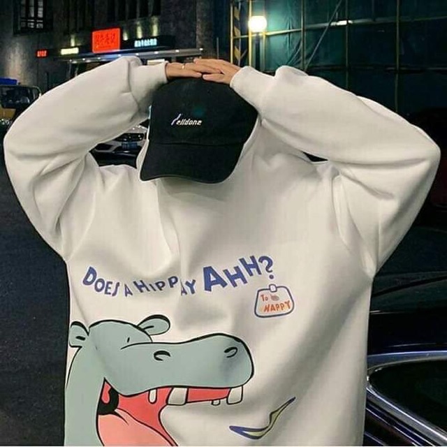Áo nỉ bông Does hà mã TH678