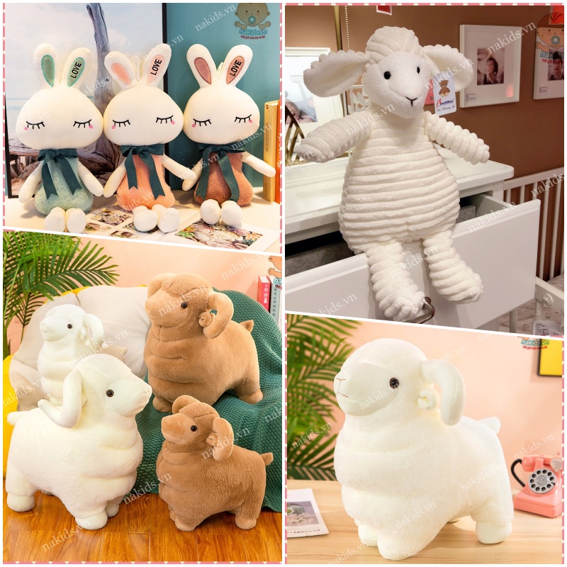 Thú Bông Cừu Size Lớn Cho Bé Mẫu Mới
