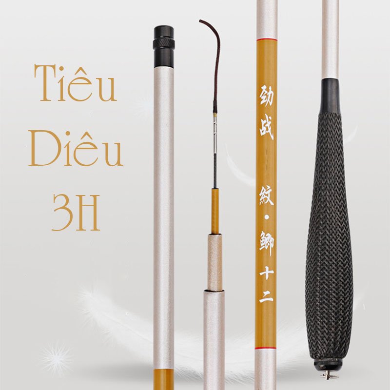 Cần câu cá chép rô diếc Tiêu diêu độ cứng 3H đàn hồi tốt tặng đọt phụ