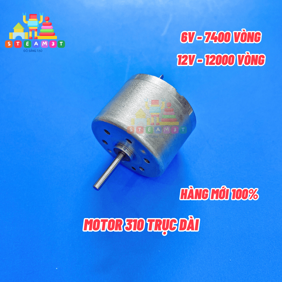 [HCM]Motor mini 310 trục 10mm 3v - 9v chạy êm dòng điện nhỏ 240mA tốc độ 4000 - 8000 RPM - LK0317