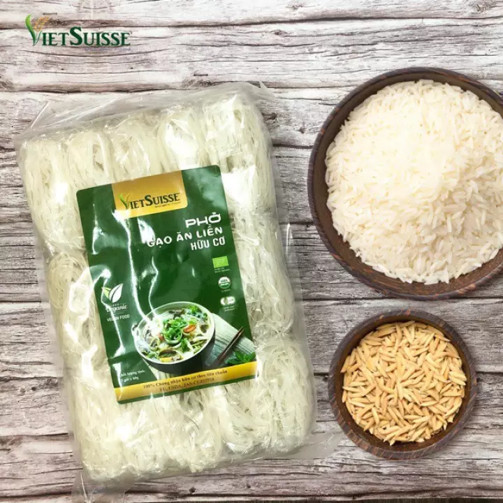 Phở gạo ăn liền hữu cơ VietSuisse 60g (15 gói/túi)
