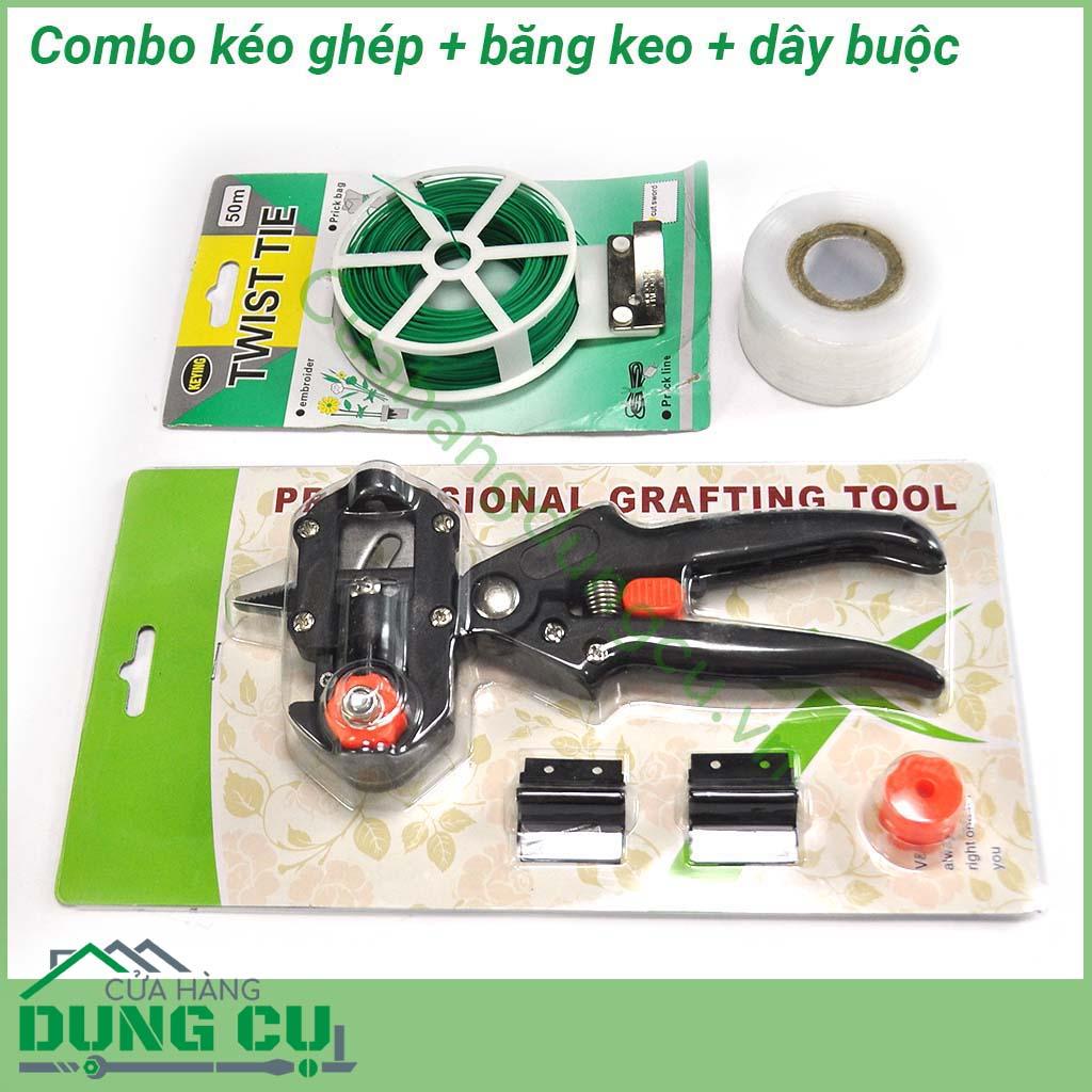 Kéo ghép cành cây kèm dây buộc tặng băng ghép cây