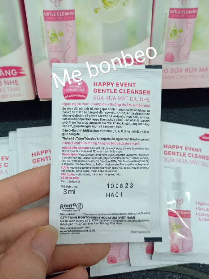 Sữa Rửa Mặt Happy Event (hộp 10góix 3ml)