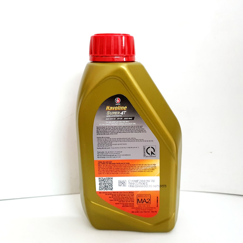Nhớt xe số cao cấp Caltex havoline 10W40