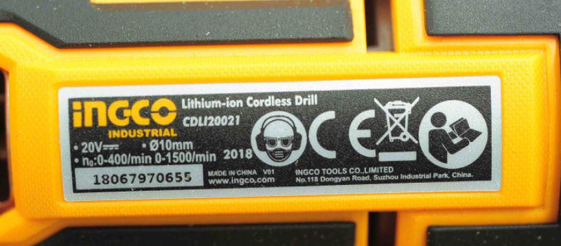 20V Máy khoan dùng pin INGCO CDLI20021