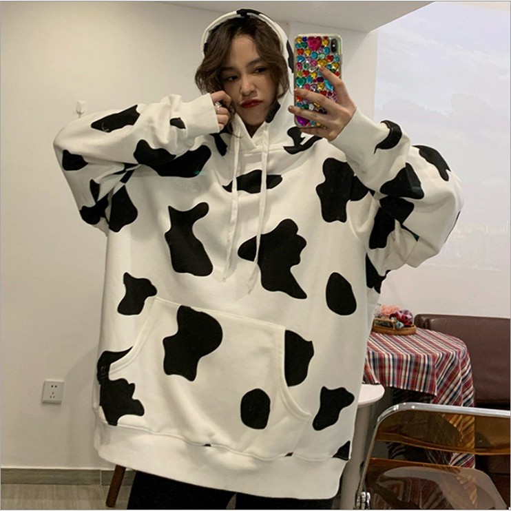 Áo hoodie nam nữ bò sữa