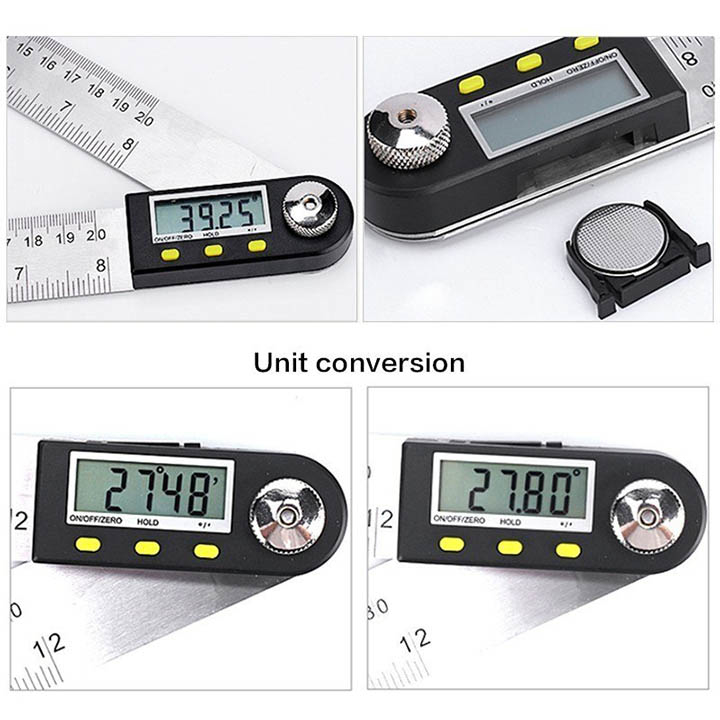 Thước đo góc,đo độ điện tử 200mm 360 độ
