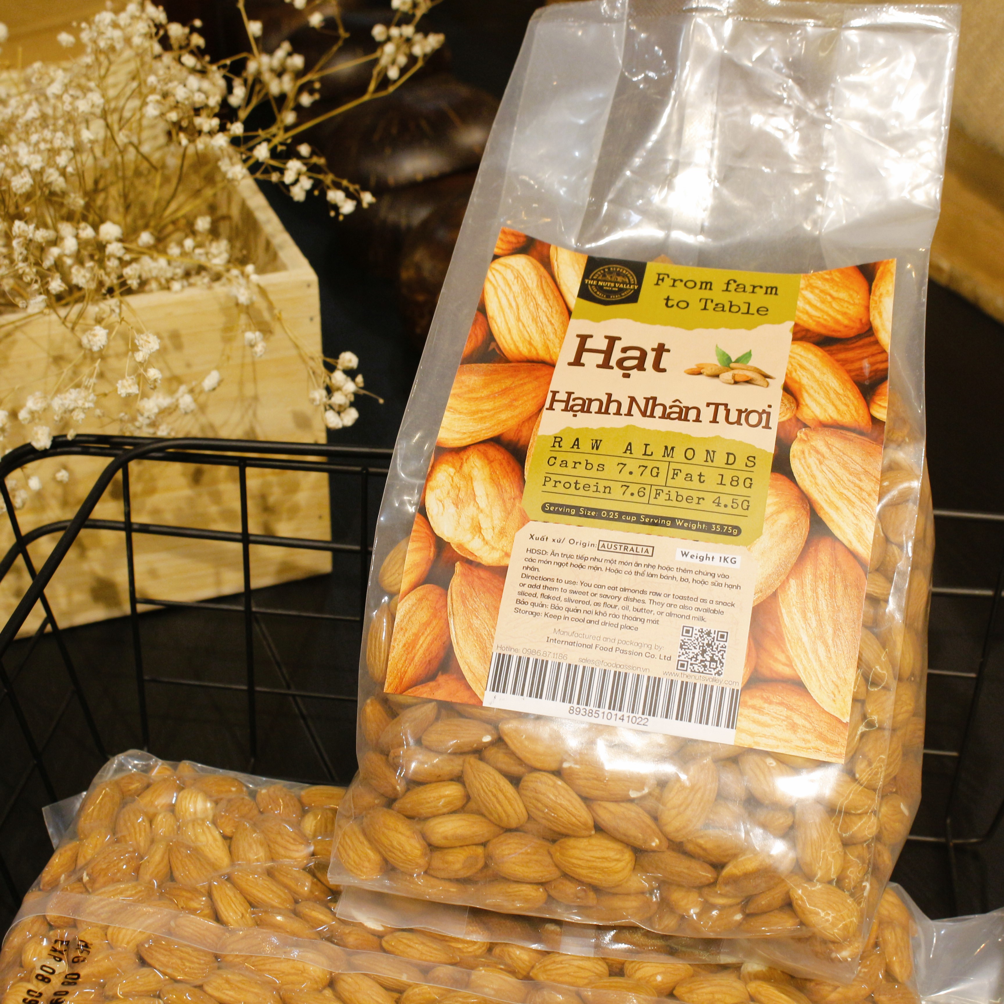 Fresh / Roasted Almonds for Making Nut Milk, Salad Dressing, Baking, Cream Topping - Almond the Nuts Valley