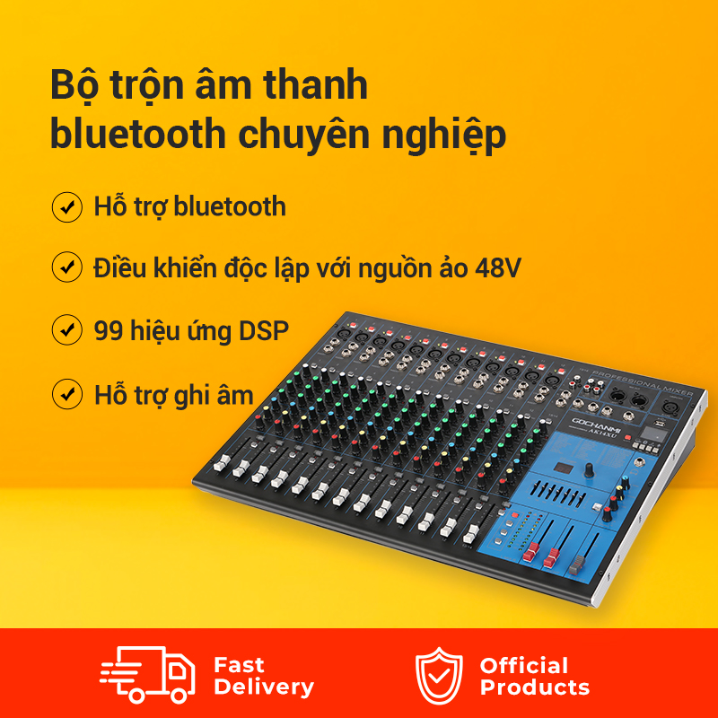 Ak14coin 14 channels 99 channel DSP effect type Bluetooth mixer can be connected using Bluetooth/USB fast delivery to your address