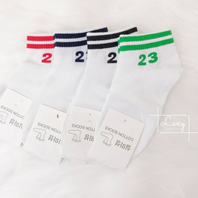 COMBO 05 Tất kẻ số 23 phong cách thể thao