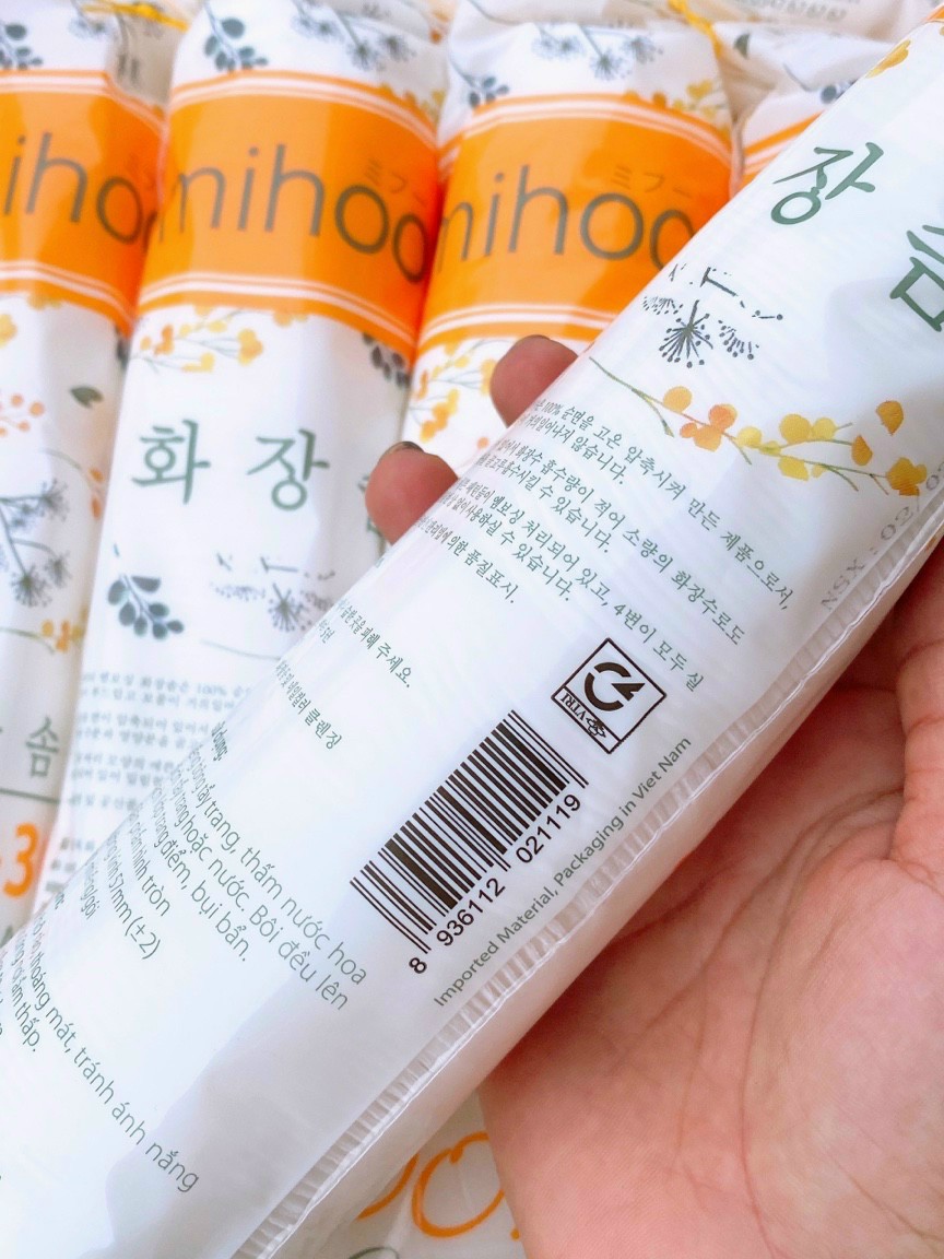 BÔNG TẨY TRANG MIHOO 150 MIẾNG