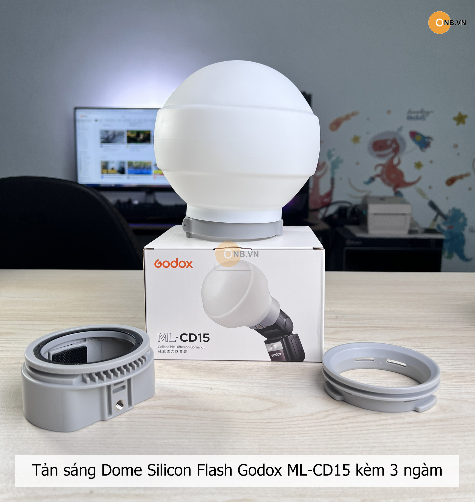 Godox CD15 - Tản Dome tròn Silicon Flash Godox kèm ngàm