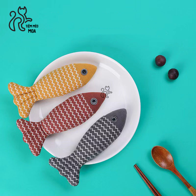 Cá bông có catnip - Đồ chơi cho mèo - Tiệm Mèo Moa