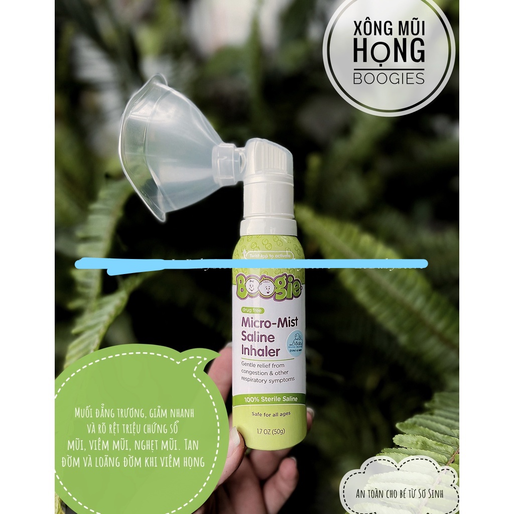 XỊT MŨI PHUN SƯƠNG BOOGIE MICRO CHO TRẺ TỪ 0M+ 50GR