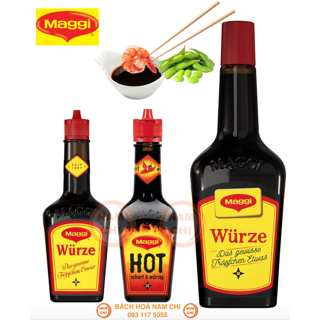 Date mới nước tương maggi đức wurze các size - hàng đức nhập khẩu - hương vị thơm ngon ít mặn đặc trưng