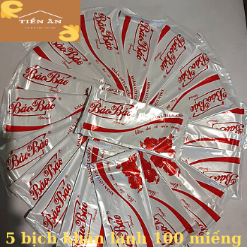 5 Bịch Khăn lạnh cao cấp Bảo Bảo 100 miếng ( loại mỏng ), 50 miếng ( loại dầy )