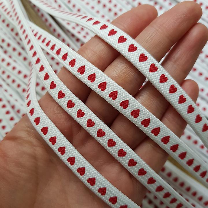 Dây Giày Dẹt In Hình Trái Tim ~ 1m2