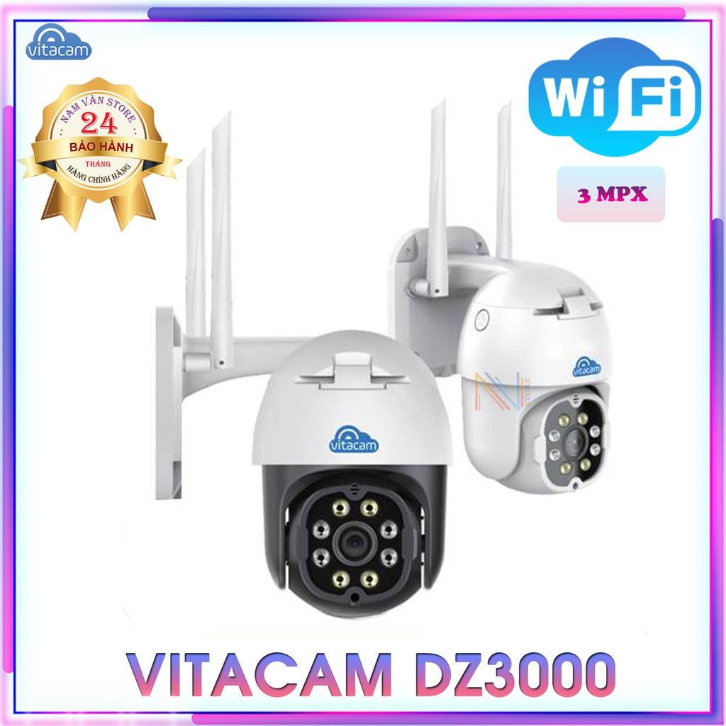 Camera Ip Wifi Ngoài Trời Vitacam DZ3000 3.0MP Độ Phân Giải 1296P Ultra HD Hàng Chính Hãng – Tặng Phiếu Bảo Hành 2 Năm Toàn Quốc