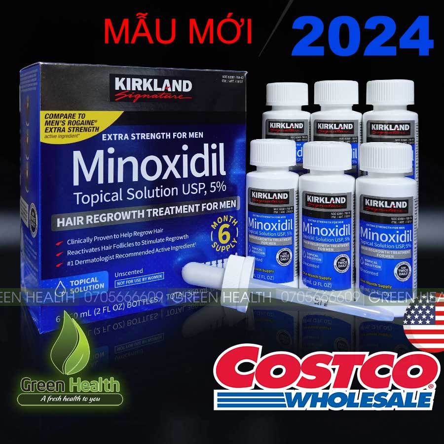 (Tặng 3 Ống LCLT) Hộp 6 lọ Minoxidil 5% dạng lỏng mọc râu tóc, chân mày