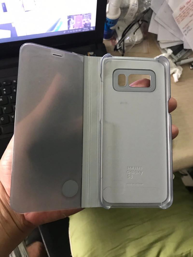 Bao da clear view galaxy S8 Nobox màu bạc