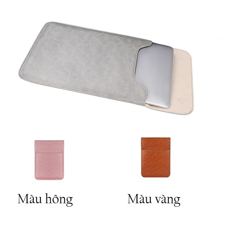 [HCM]Túi chống sốc da cho Macbook laptop