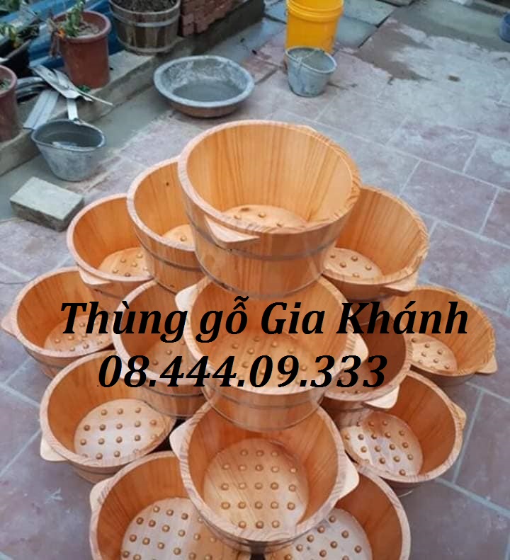 chậu gỗ ngâm chân