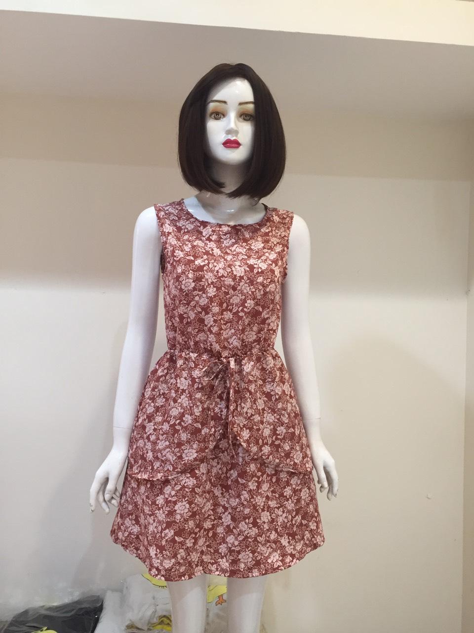 Đầm xòe nữ sát nách hợp thời trang UZU.STORE