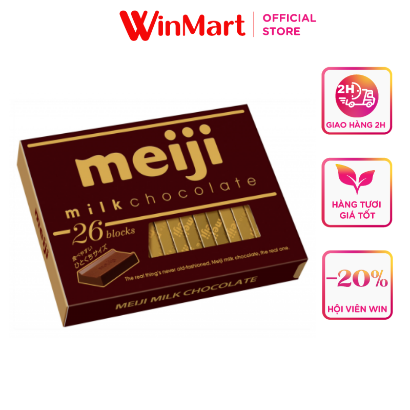 - kẹo sô cô la sữa meiji hộp 120g