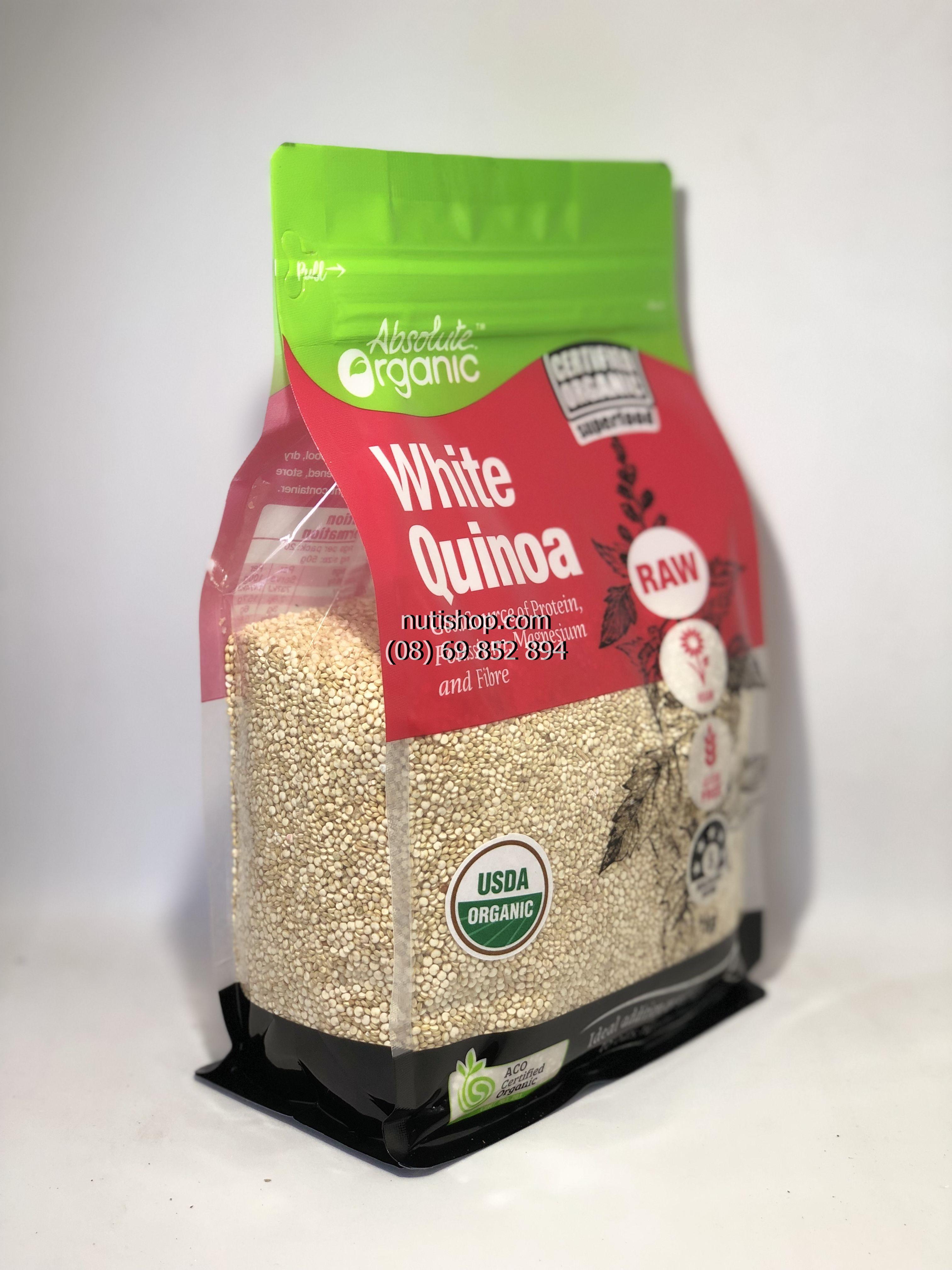 [HCM]Hạt diêm mạch trắng Úc Absolute Organic White Quinoa túi 1KG