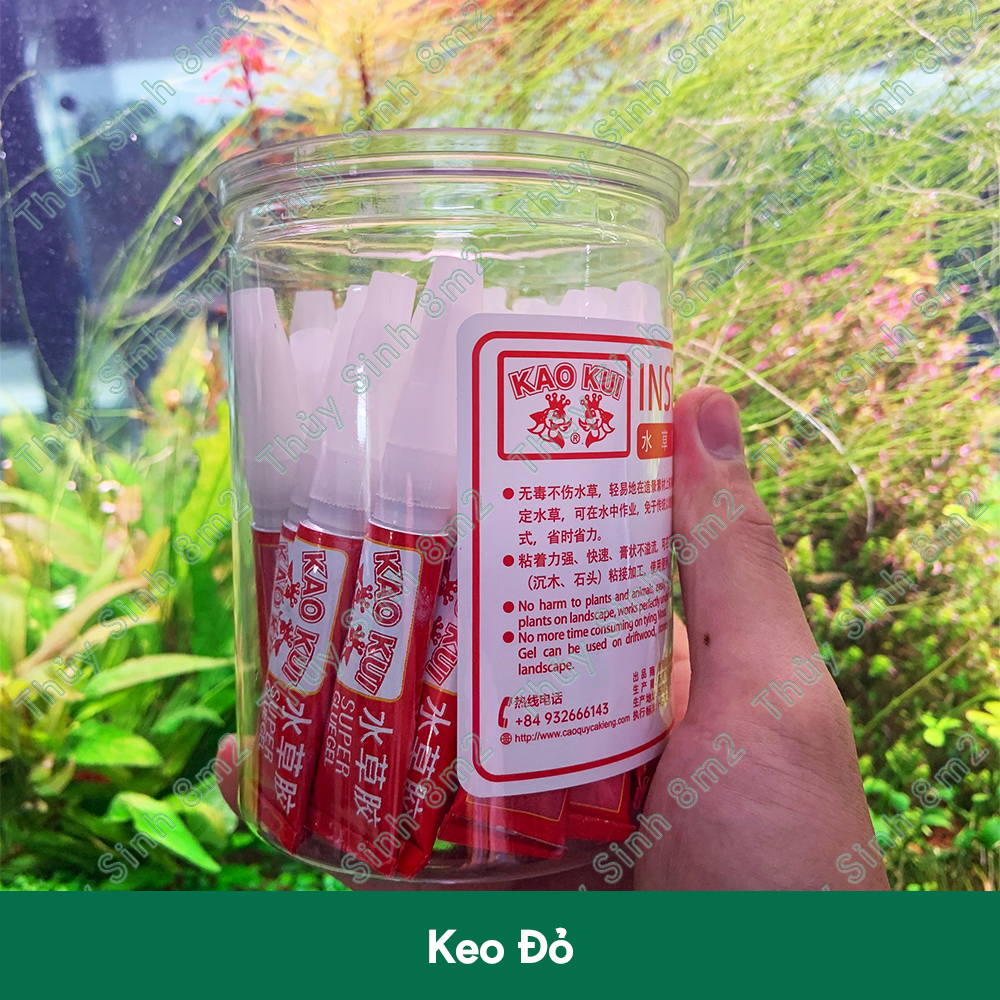 Keo dán rêu, keo thủy sinh, tuýp đỏ tuýp xanh - 8m2