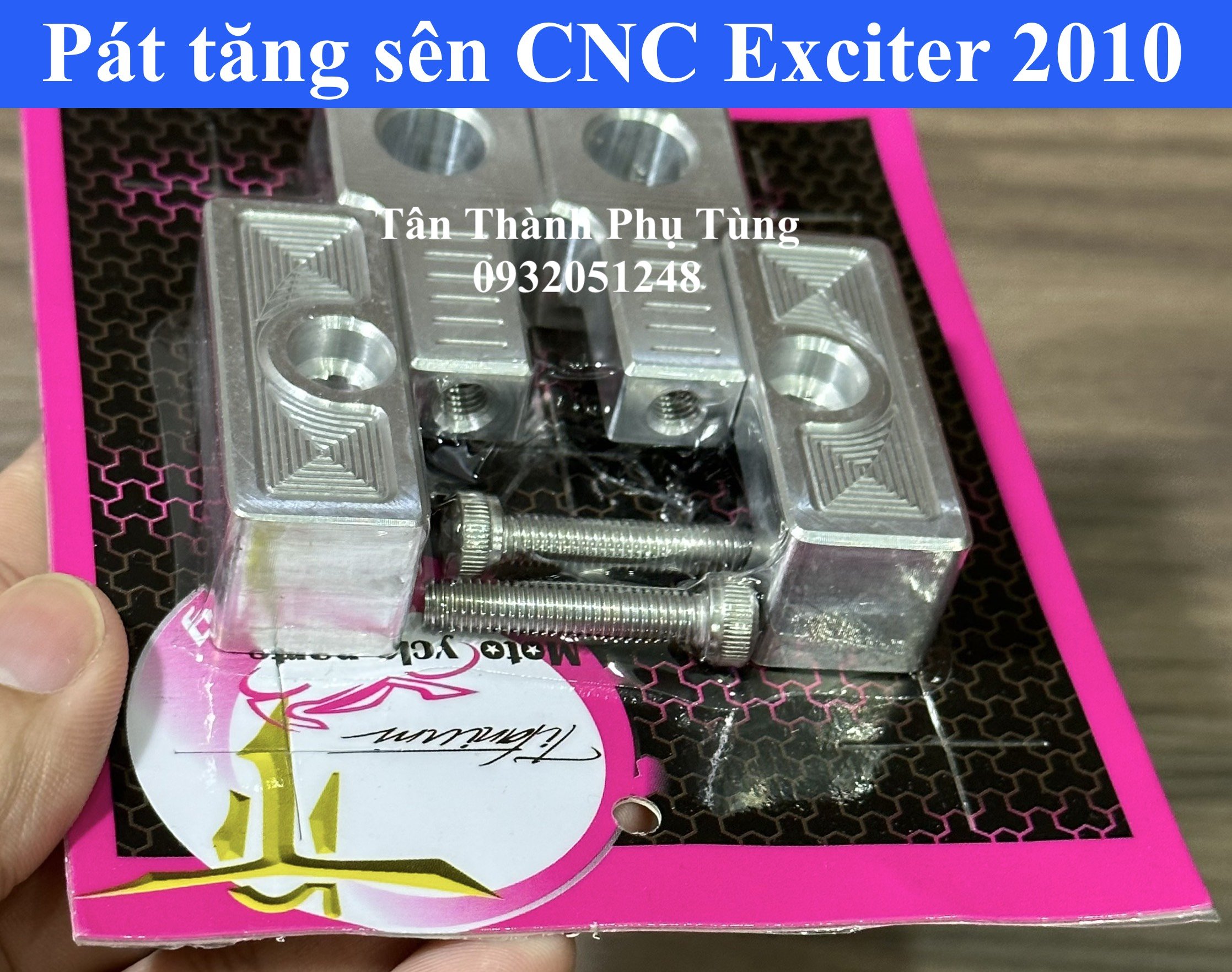 Pát tăng sên âm Exciter 2010 nhôm CNC MS2