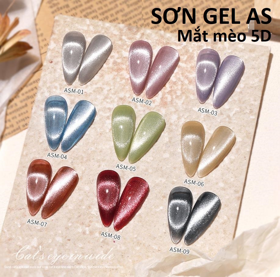 Sơn gel AS red - Màu thạch mắt mèo 9D