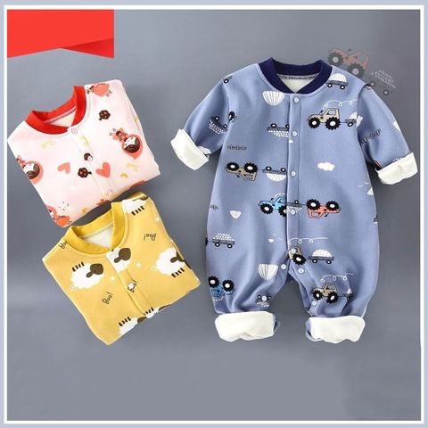 Body nỉ lông cúc giữa cho bé 4-11kg