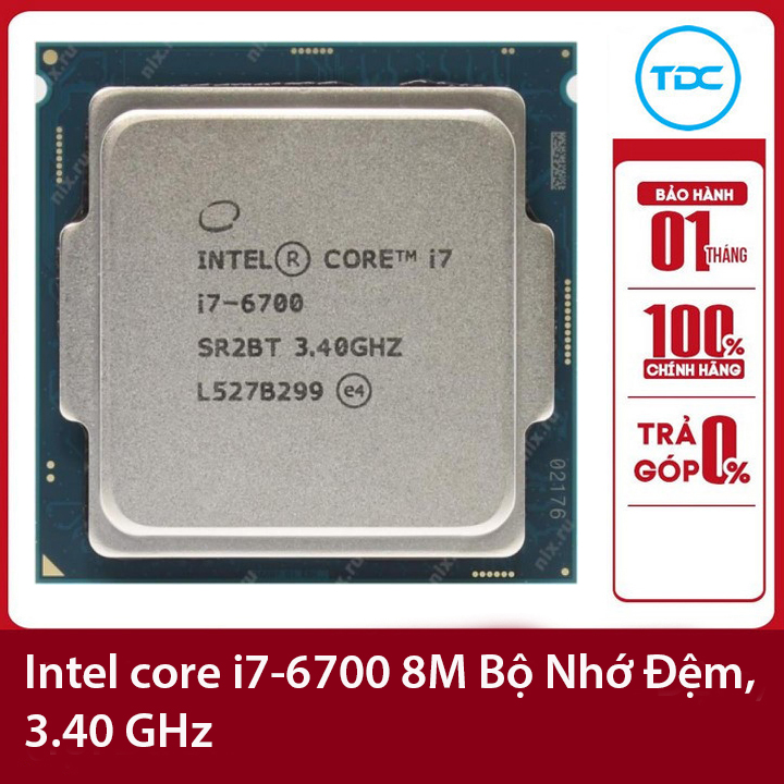 Bộ vi xử lý intel cpu core i7-6700 3.40ghz 65w 4 lõi 8 luồng 8mb cache socket intel lga 1151
