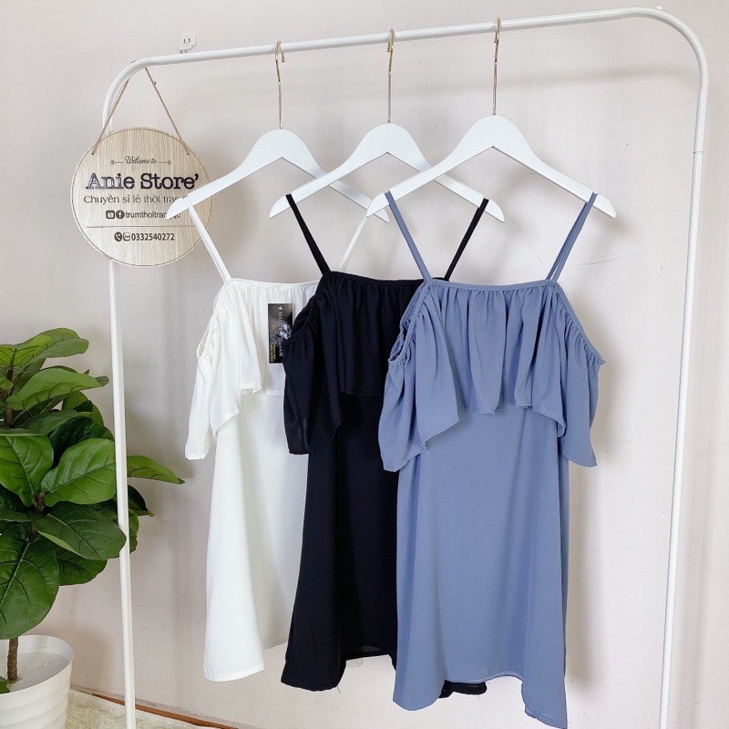 [FREESHIP + HOÀN TIỀN 50K] Đầm 2 Dây Trễ Vai Ngực Bèo 🦋 Váy 2s Nữ Chất Voan Dáng Lỡ 3 Màu 🦋