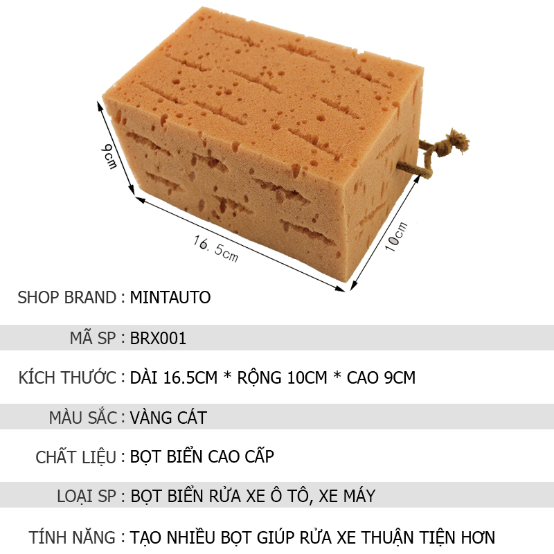 Combo 5 miếng bọt biển rửa xe ô tô, xe máy chuyên dụng mềm mại không làm xước xe
