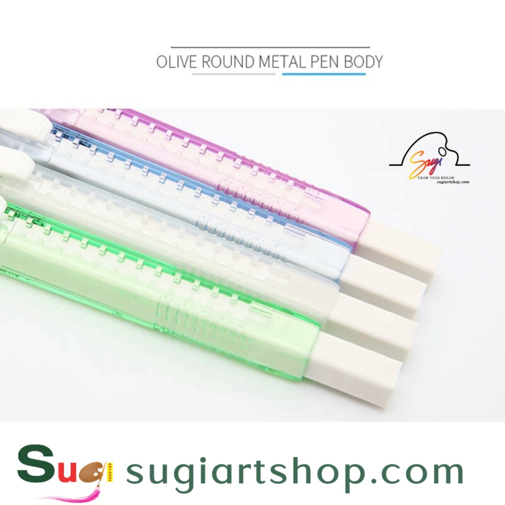Bút gôm Pentel, Ruột gôm tẩy PENTEL đầu vuông [ Sugi Art Shop ]