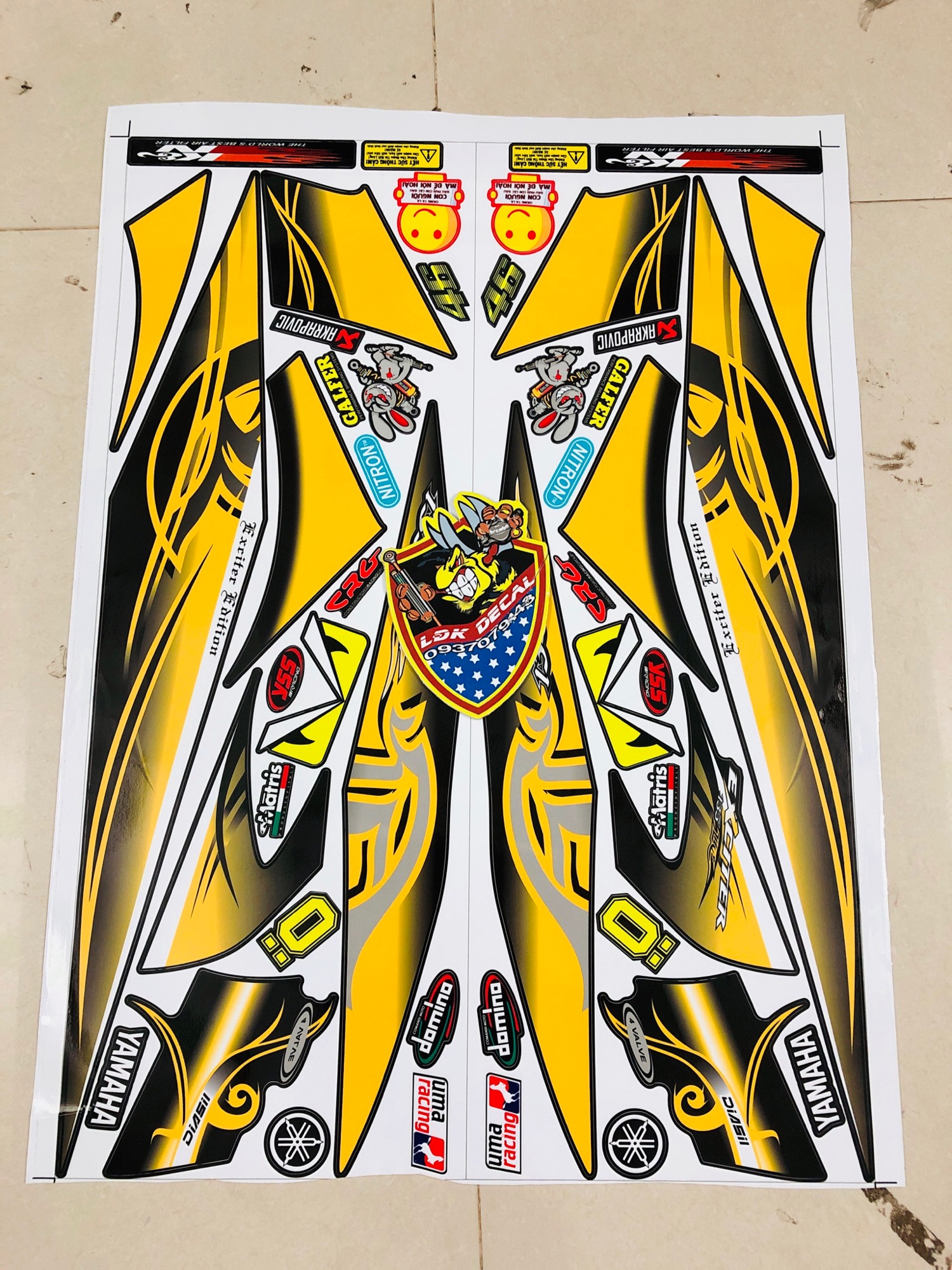 Tem rời exciter edition 2010 Lc vàng đen