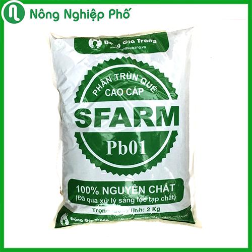 Phân trùn quế Sfarm dạng bột dùng cho rau sạch và hoa kiểng - Túi 2kg - Nông Nghiệp Phố