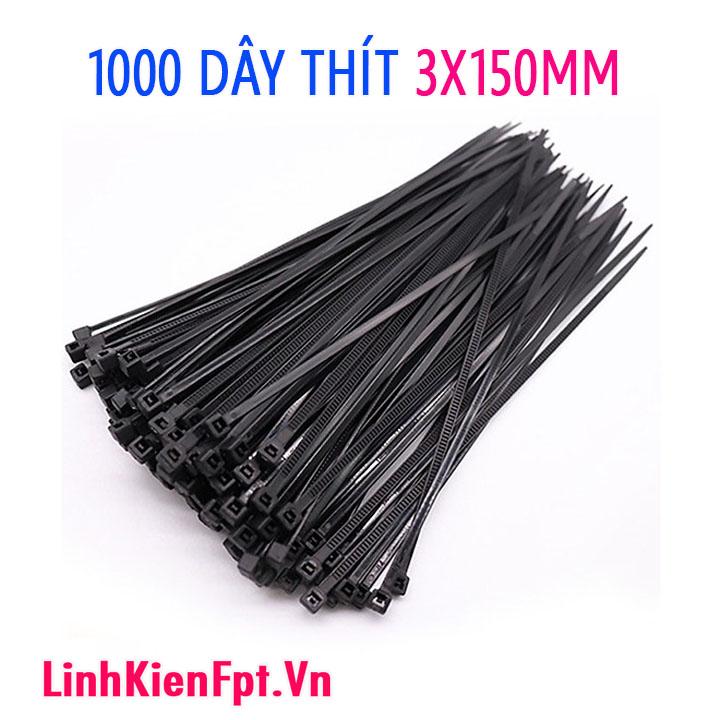 Dây thít nhựa 3x150mm-Túi 1000 dây
